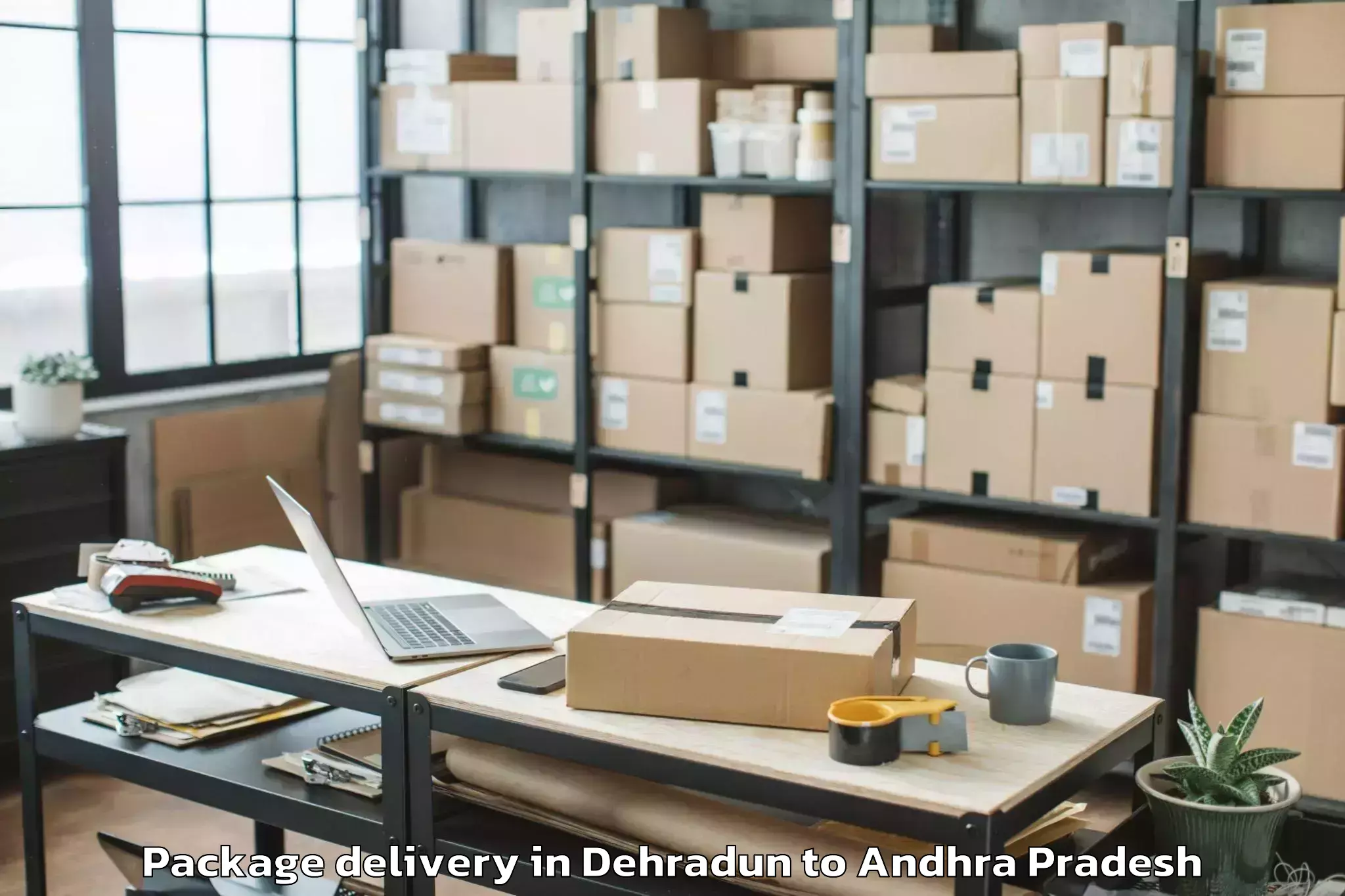 Trusted Dehradun to Vissannapeta Package Delivery